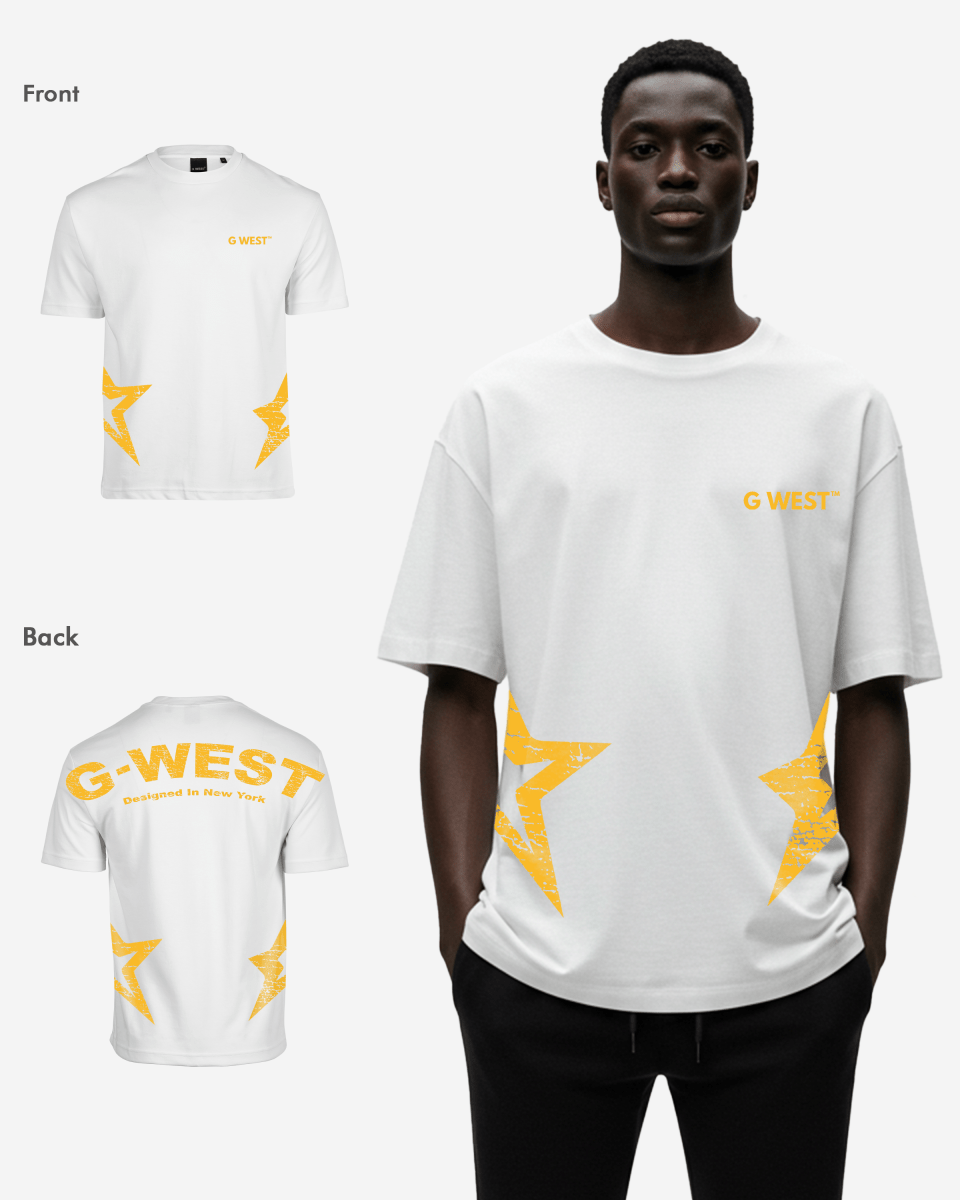 G West Mens Arch Logo Oversized Tee