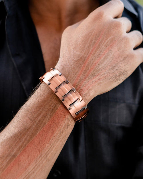 3x Strength Copper Magnetic Bracelet for Men (Legacy)